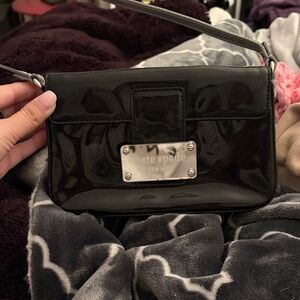 Kate Spade Patent Leather Black Wristlet
